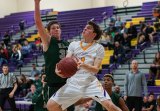 Lemoore's Derek Westendorff has his sights on the basket in Thursday's loss to El Diamante.